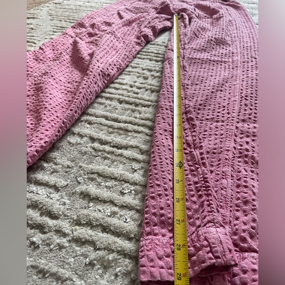 Free‎ People Pink Textured High Waisted Pants - Picture 14 of 14